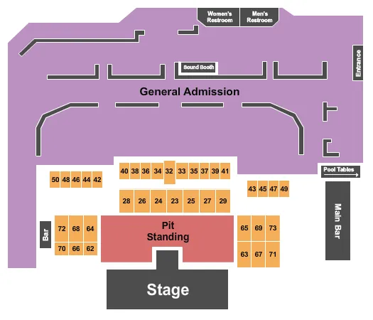 seating chart for Eight Seconds Saloon - Pit Standing - eventticketscenter.com