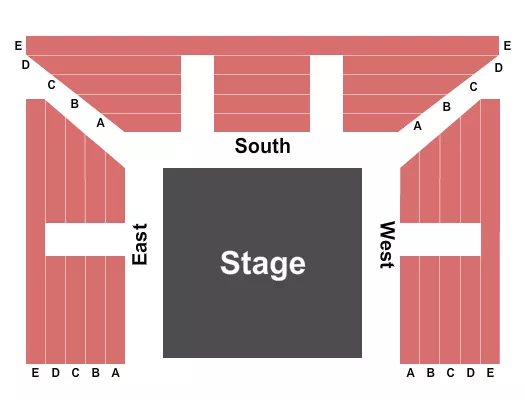 seating chart for Eileen and Allen Anes Studio Theatre - Endstage - eventticketscenter.com