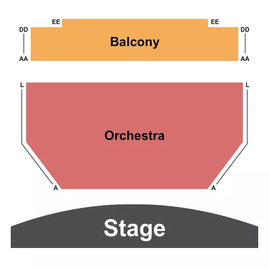 seating chart for Eissey Campus Theatre - Endstage - eventticketscenter.com