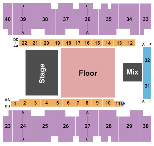 seating chart for El Paso County Coliseum - Ana Gabriel - eventticketscenter.com