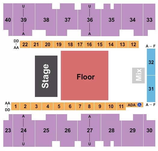 seating chart for El Paso County Coliseum - Endstage 3 - eventticketscenter.com