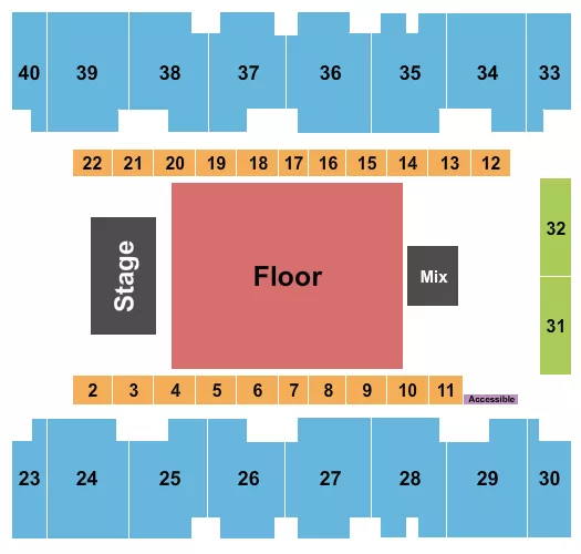 seating chart for El Paso County Coliseum - Endstage 4 - eventticketscenter.com