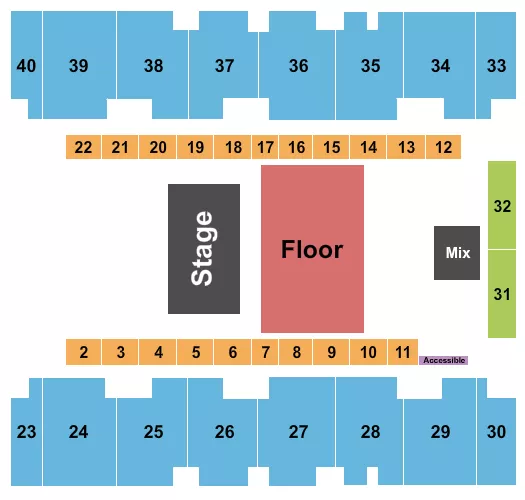 seating chart for El Paso County Coliseum - Endstage 5 - eventticketscenter.com