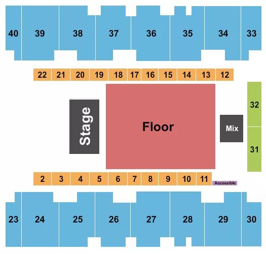 seating chart for El Paso County Coliseum - Endstage 6 - eventticketscenter.com