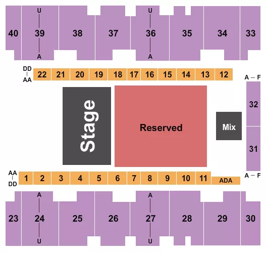 seating chart for El Paso County Coliseum - Endstage Reserved - eventticketscenter.com