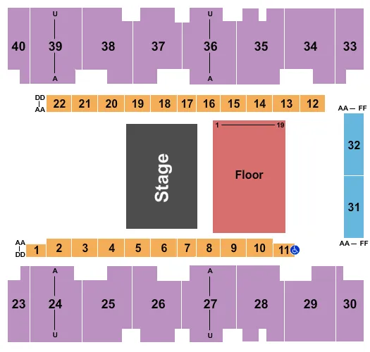 seating chart for El Paso County Coliseum - Matute - eventticketscenter.com