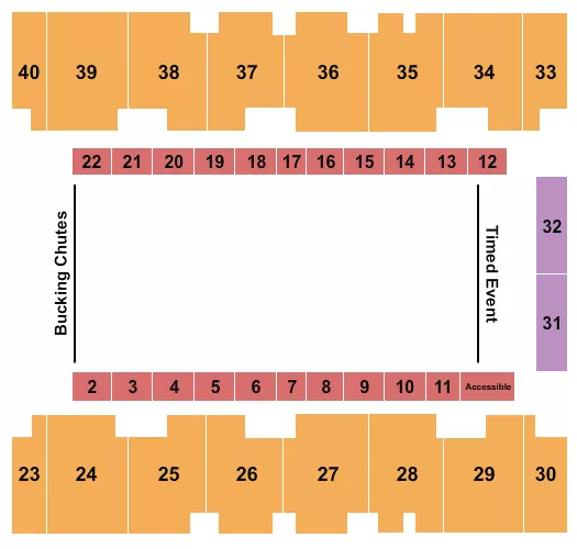 seating chart for El Paso County Coliseum - Rodeo 2 - eventticketscenter.com