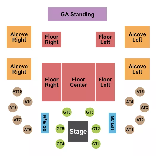 seating chart for El Rey Theatre - Los Angeles - Endstage 2 - eventticketscenter.com