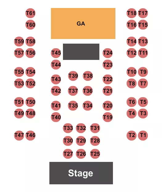 seating chart for El Rey Theatre - Los Angeles - GA & Tables - eventticketscenter.com