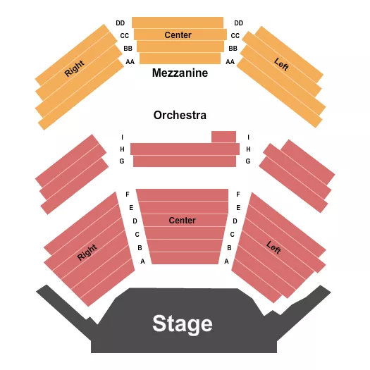 seating chart for Elaine Wolf Theatre at Staenberg-Loup Jewish Community Center - Endstage - eventticketscenter.com