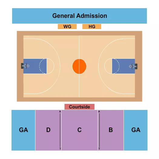 seating chart for Elam Center At UT Martin - Basketball - Globetrotters - eventticketscenter.com