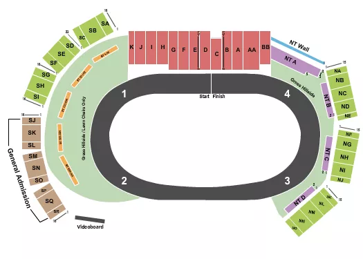 seating chart for Eldora Speedway - Racing - eventticketscenter.com