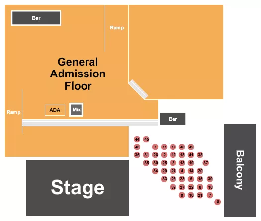seating chart for Electric City - GA & Tables 5 - eventticketscenter.com