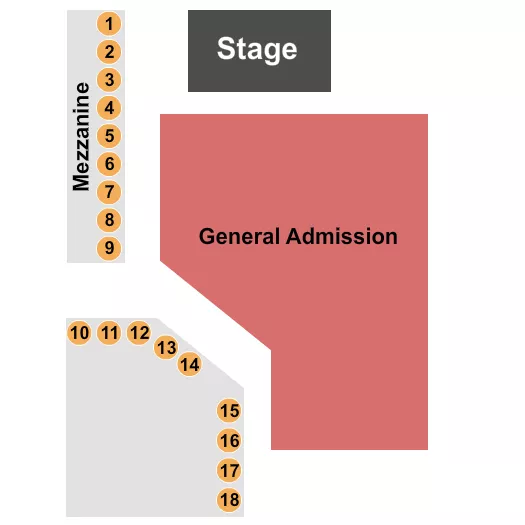 seating chart for Electric City - GA & Mezz Tables - eventticketscenter.com