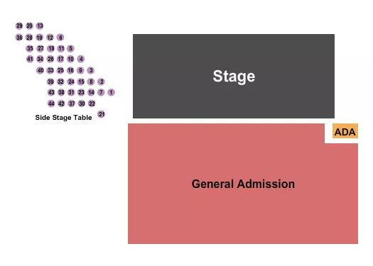 seating chart for Electric City - GA & Side Stage Tables - eventticketscenter.com