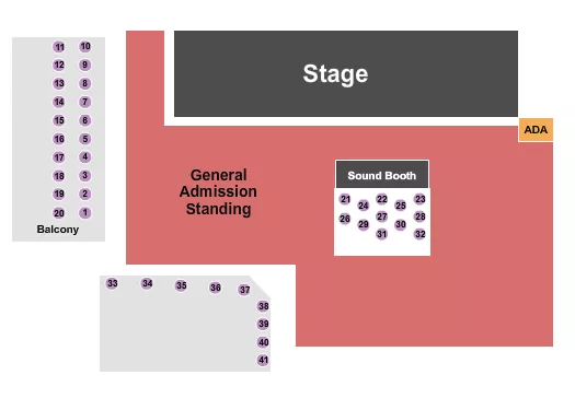 seating chart for Electric City - GA & Tables 2 - eventticketscenter.com