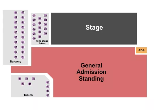seating chart for Electric City - GA & Tables 3 - eventticketscenter.com