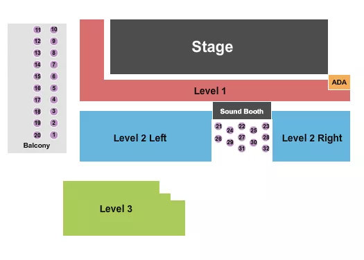 seating chart for Electric City - Level 1-3 - eventticketscenter.com