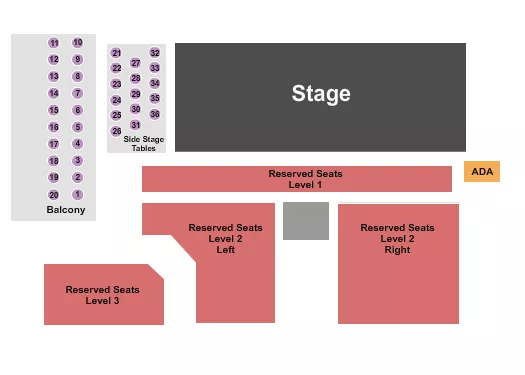 seating chart for Electric City - Reserved 2 - eventticketscenter.com