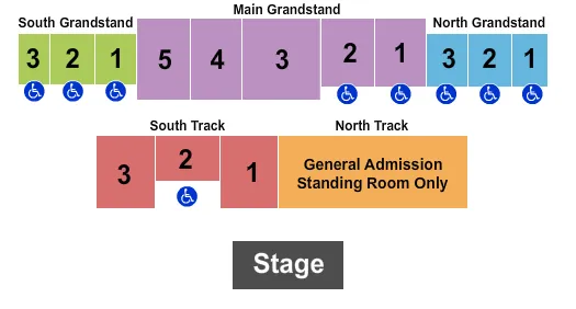 seating chart for Elkhart County Fairgrounds - Skillet - eventticketscenter.com