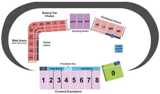 seating chart for Ellensburg Rodeo - Rodeo - eventticketscenter.com