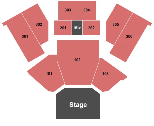 seating chart for Emerald Queen Casino - Endstage 2 - eventticketscenter.com