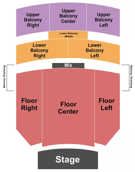 seating chart for Emerson Center For The Arts & Culture - Endstage 2 - eventticketscenter.com