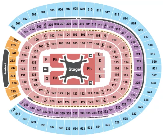 seating chart for Empower Field At Mile High - Luke Combs - eventticketscenter.com