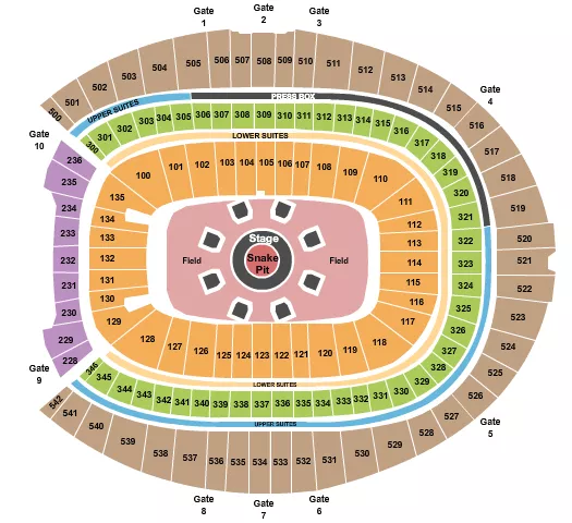 seating chart for Empower Field At Mile High - Metallica - eventticketscenter.com