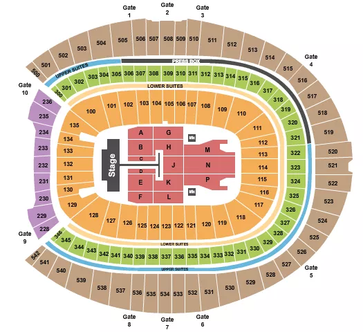 seating chart for Empower Field At Mile High - Post Malone - eventticketscenter.com