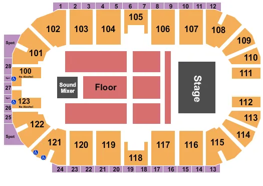 seating chart for Ovintiv Events Centre - John Mellencamp - eventticketscenter.com