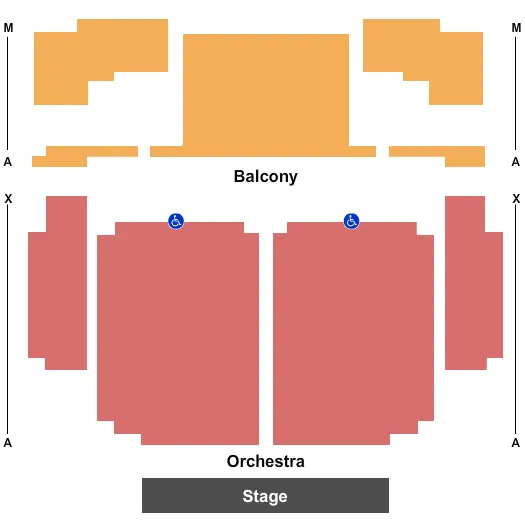 seating chart for Englert Theatre - End Stage - eventticketscenter.com