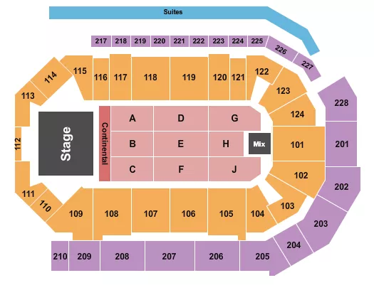 seating chart for Enmarket Arena - Andrea Bocelli - eventticketscenter.com