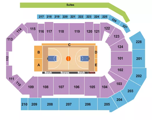 seating chart for Enmarket Arena - Basketball - Globetrotters - eventticketscenter.com