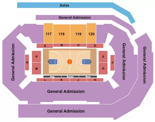 seating chart for Enmarket Arena - Basketball - Invitational - eventticketscenter.com