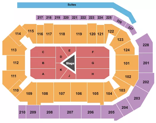 seating chart for Enmarket Arena - Center Stage - eventticketscenter.com