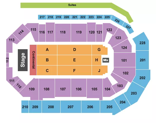 seating chart for Enmarket Arena - Comedy 2 - eventticketscenter.com