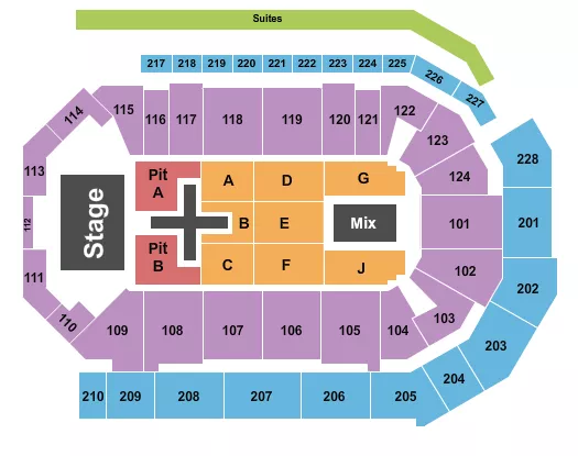 seating chart for Enmarket Arena - Dan and Shay - eventticketscenter.com