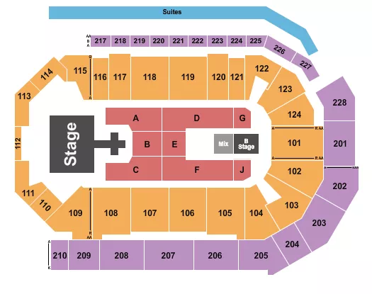 seating chart for Enmarket Arena - Def Leppard - eventticketscenter.com