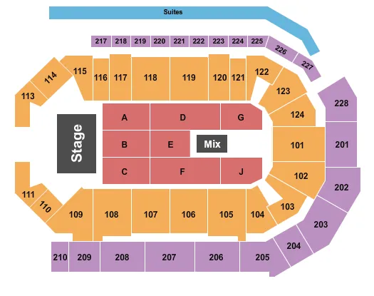 seating chart for Enmarket Arena - Endstage 4 - eventticketscenter.com