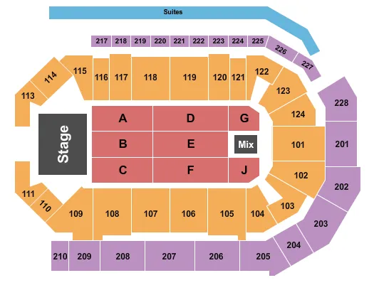 seating chart for Enmarket Arena - Endstage 5 - eventticketscenter.com