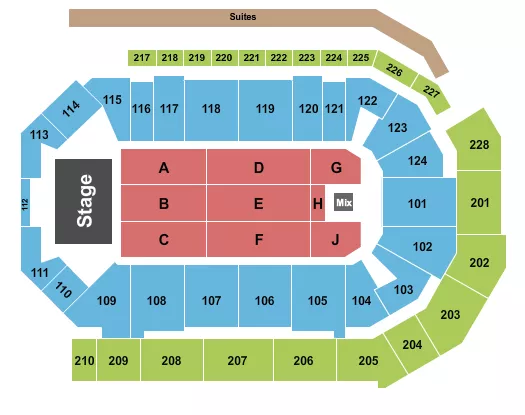 seating chart for Enmarket Arena - Endstage 8 - eventticketscenter.com