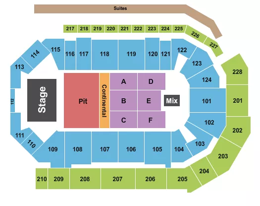 seating chart for Enmarket Arena - Endstage GA Pit/Cont - eventticketscenter.com