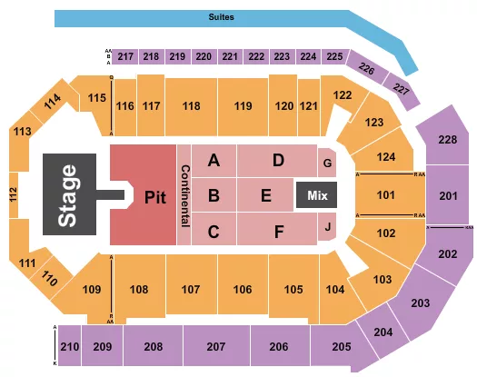 seating chart for Enmarket Arena - Endstage GA Pit Cont W/Catwalk - eventticketscenter.com