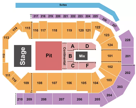 seating chart for Enmarket Arena - Endstage Pit - eventticketscenter.com