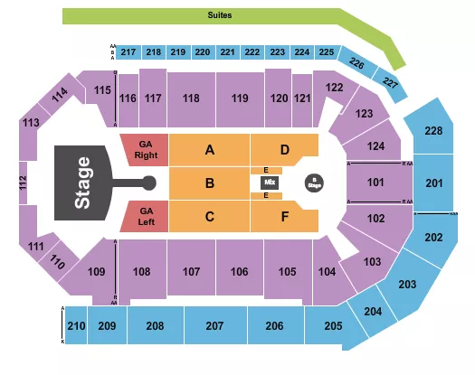 seating chart for Enmarket Arena - Greta Van Fleet - eventticketscenter.com