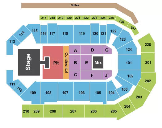 seating chart for Enmarket Arena - Hardy - eventticketscenter.com