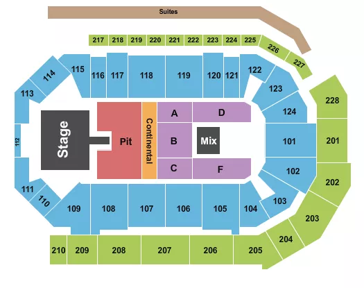 seating chart for Enmarket Arena - Jon Pardi - eventticketscenter.com