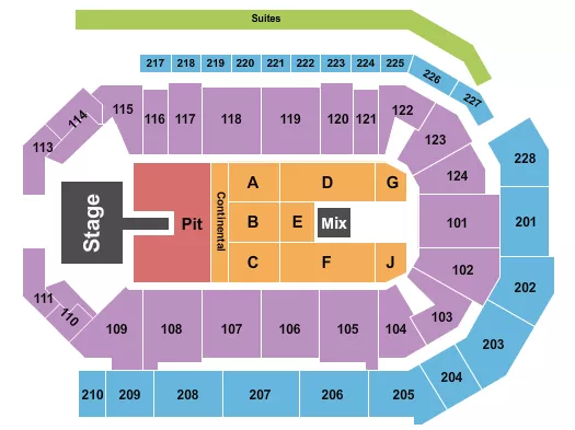 seating chart for Enmarket Arena - Parker McCollum - eventticketscenter.com