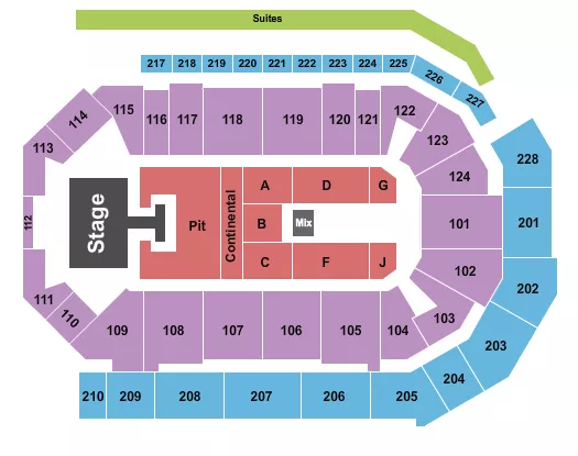 seating chart for Enmarket Arena - Riley Green - eventticketscenter.com